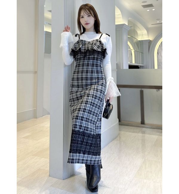 dazzlin「レースヘムキャミワンピース」|ワンピース|