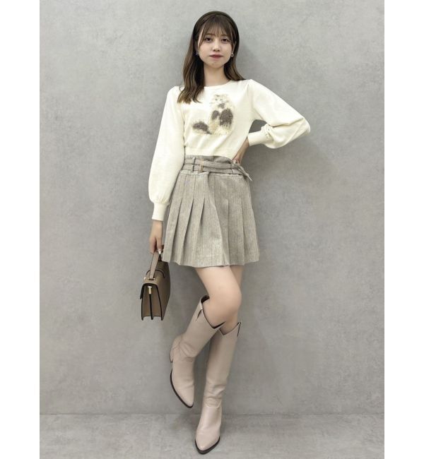 dazzlin「ダブルベルトミニスカート」|スカート|