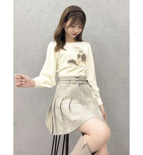 dazzlin「ダブルベルトミニスカート」|スカート|