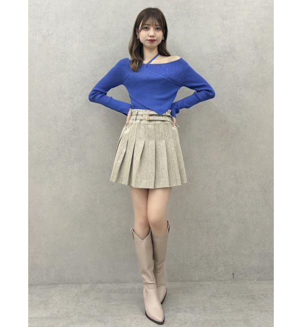 dazzlin「ダブルベルトミニスカート」|スカート|