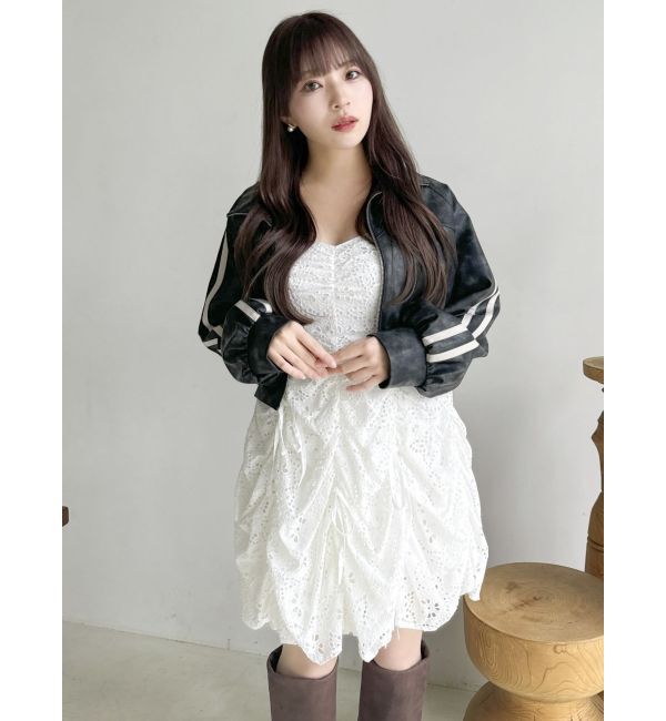 dazzlin「ギャザーリボンミニワンピース」|ワンピース|