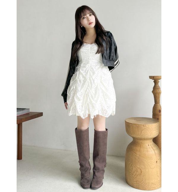 dazzlin「ギャザーリボンミニワンピース」|ワンピース|