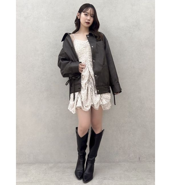 dazzlin「ギャザーリボンミニワンピース」|ワンピース|