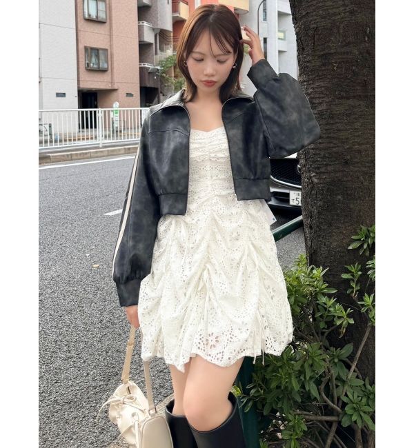 dazzlin「ギャザーリボンミニワンピース」|ワンピース|