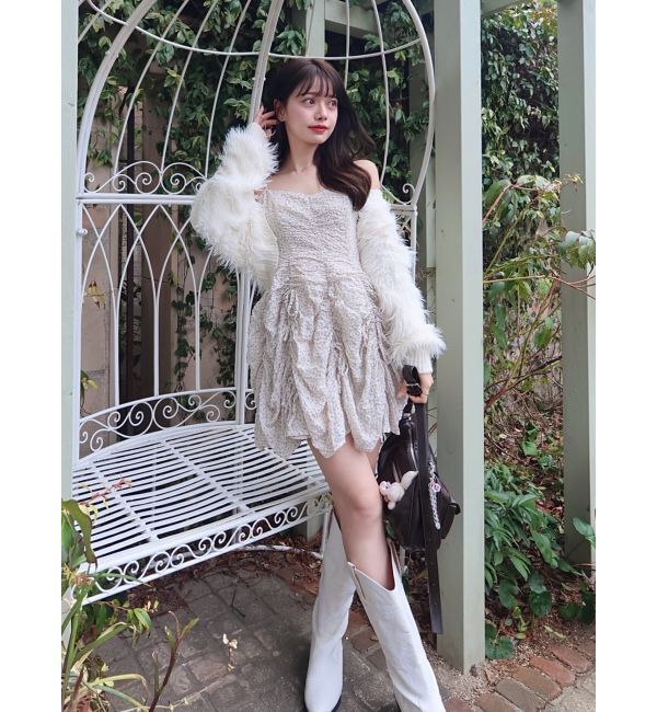 dazzlin「ギャザーリボンミニワンピース」|ワンピース|