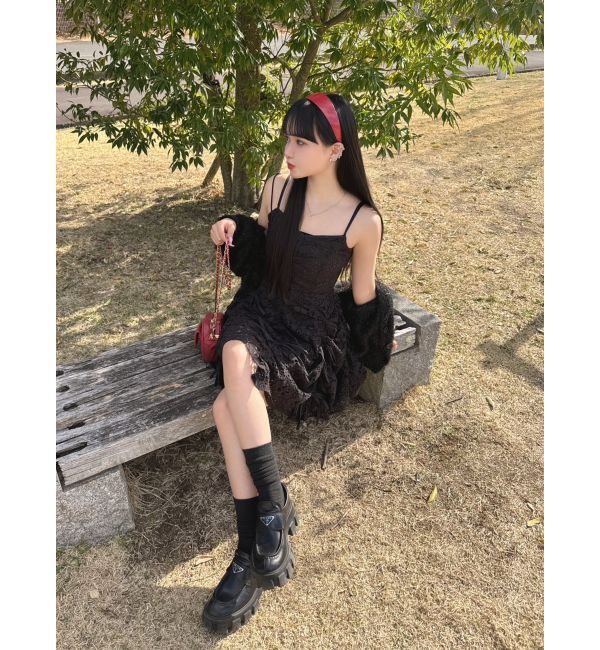 dazzlin「ギャザーリボンミニワンピース」|ワンピース|