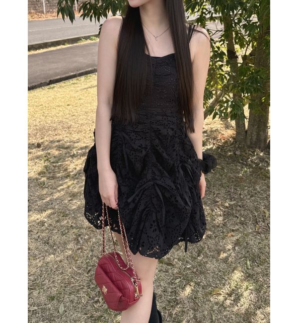 dazzlin「ギャザーリボンミニワンピース」|ワンピース|