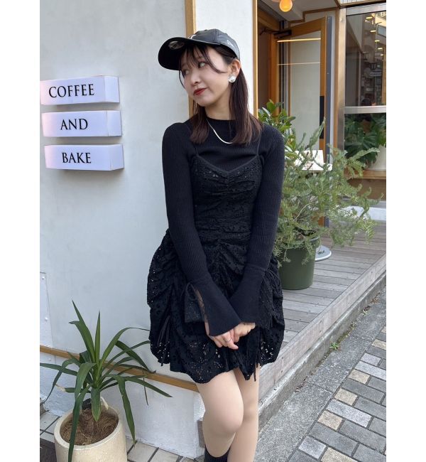 dazzlin「ギャザーリボンミニワンピース」|ワンピース|