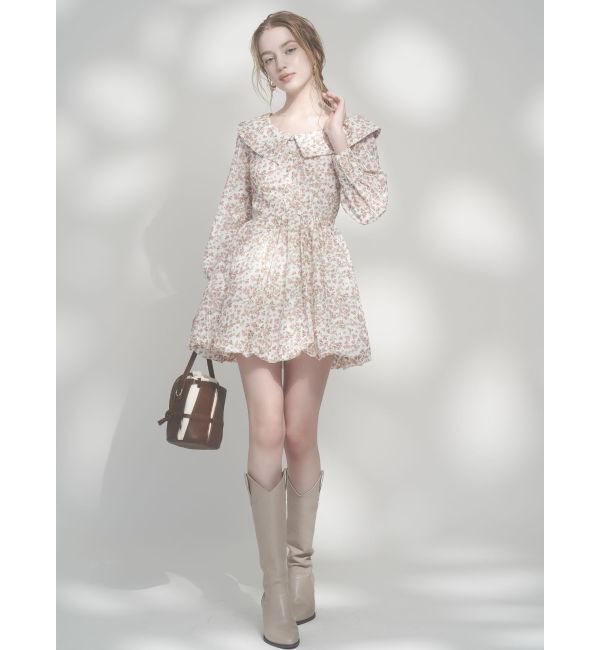 dazzlin「ワンショルバルーンミニワンピース」|ワンピース|