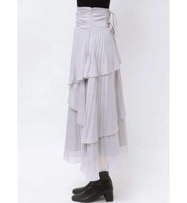 dazzlin「ランダムシアープリーツティアードスカート」|スカート|
