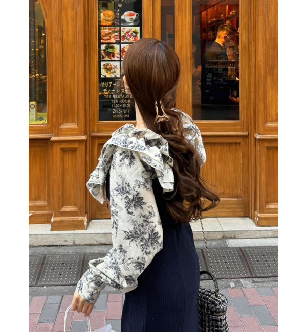 dazzlin「フリルカラードッキングリブワンピース」|ワンピース|