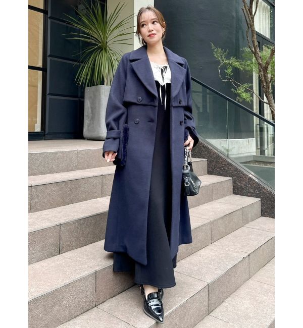 dazzlin「フリルカラードッキングリブワンピース」|ワンピース|