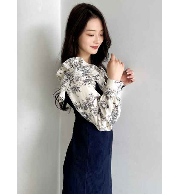 dazzlin「フリルカラードッキングリブワンピース」|ワンピース|