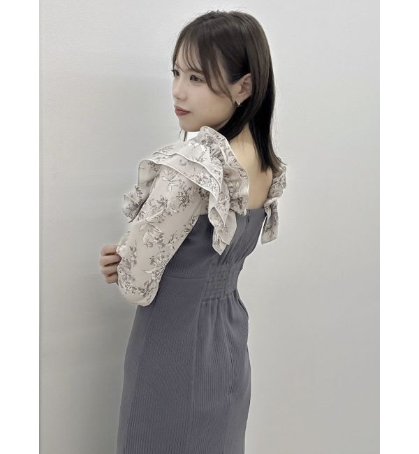 dazzlin「フリルカラードッキングリブワンピース」|ワンピース|