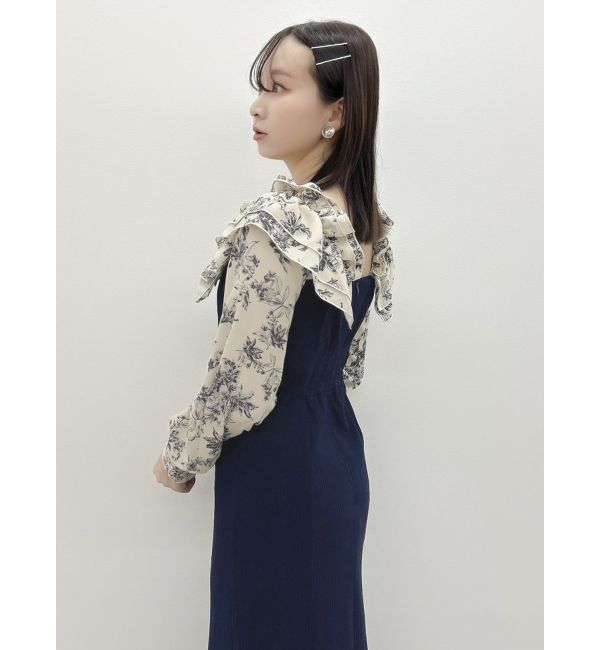 dazzlin「フリルカラードッキングリブワンピース」|ワンピース|