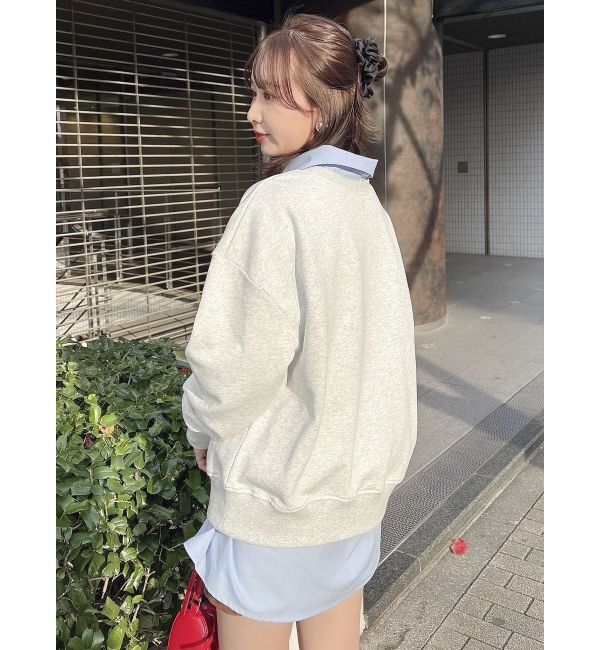 dazzlin「フラワーロゴスウエットトップス」|スウェット・ジャージ|