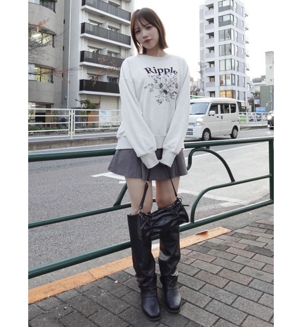 dazzlin「フラワーロゴスウエットトップス」|スウェット・ジャージ|