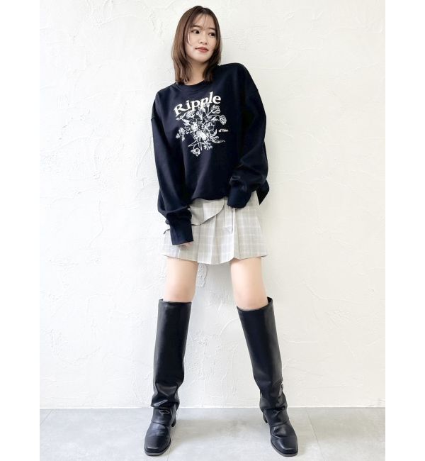 dazzlin「フラワーロゴスウエットトップス」|スウェット・ジャージ|