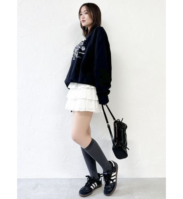 dazzlin「フラワーロゴスウエットトップス」|スウェット・ジャージ|