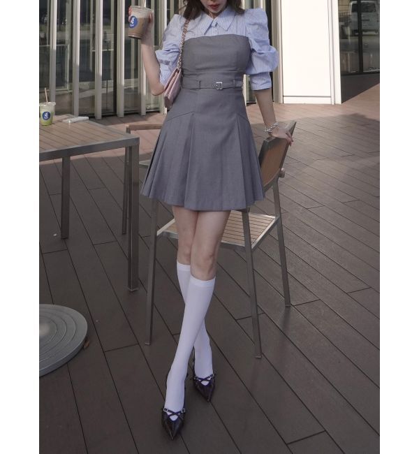 dazzlin「レイヤードシャツミニワンピース」|ワンピース|