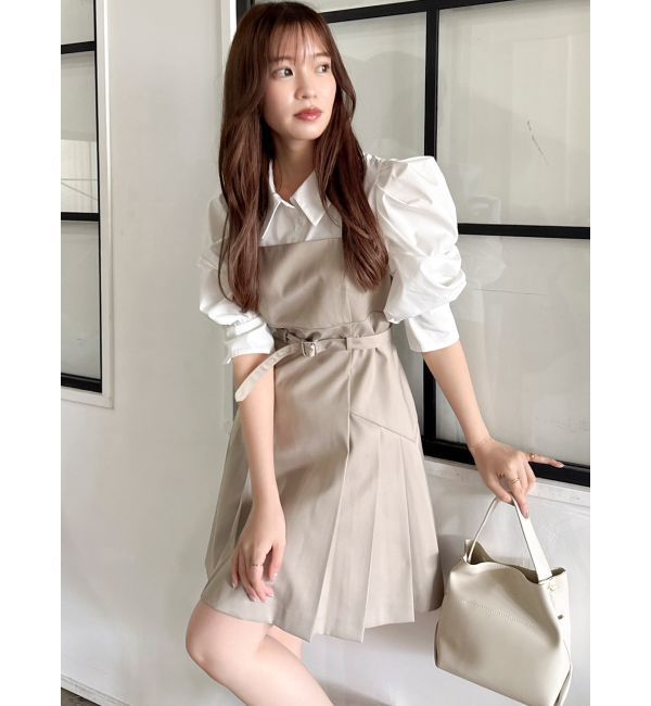 dazzlin「レイヤードシャツミニワンピース」|ワンピース|