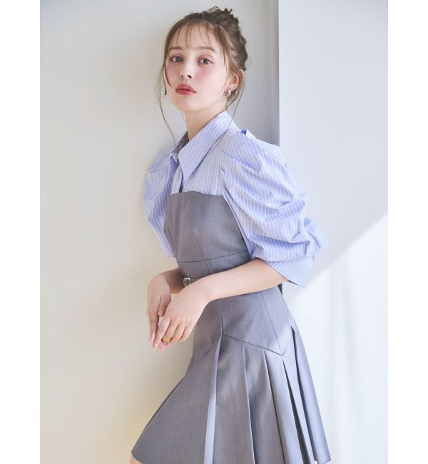 dazzlin「レイヤードシャツミニワンピース」|ワンピース|