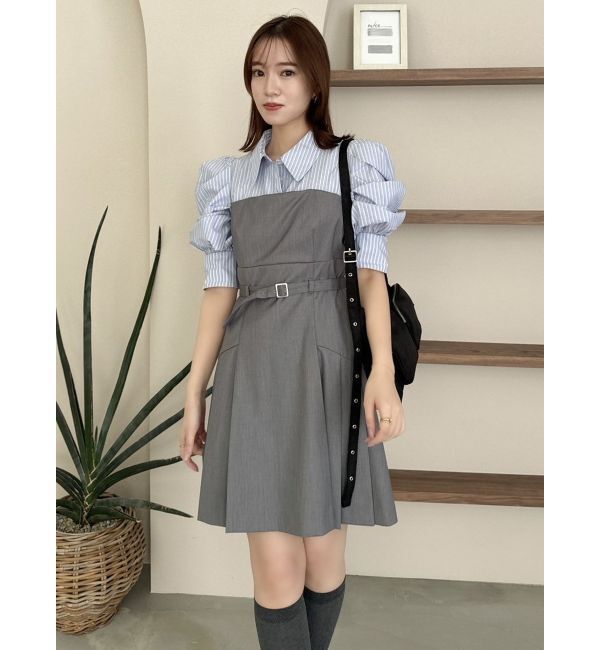 dazzlin「レイヤードシャツミニワンピース」|ワンピース|