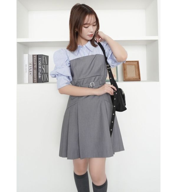 dazzlin「レイヤードシャツミニワンピース」|ワンピース|