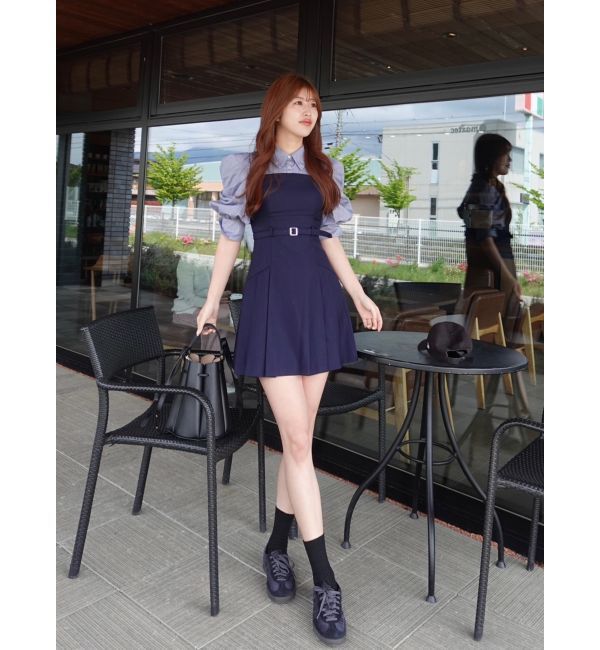 dazzlin「レイヤードシャツミニワンピース」|ワンピース|