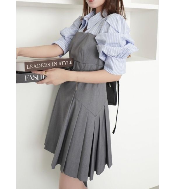 dazzlin「レイヤードシャツミニワンピース」|ワンピース|