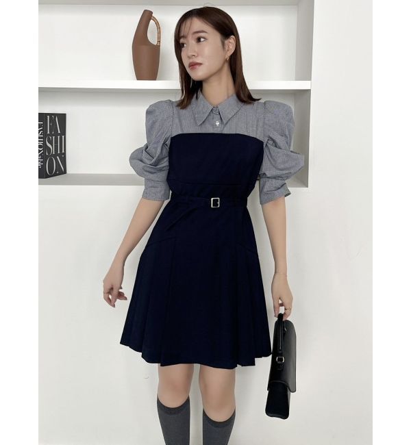 dazzlin「レイヤードシャツミニワンピース」|ワンピース|