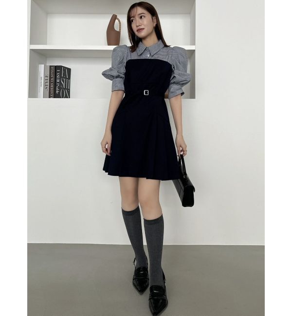 dazzlin「レイヤードシャツミニワンピース」|ワンピース|