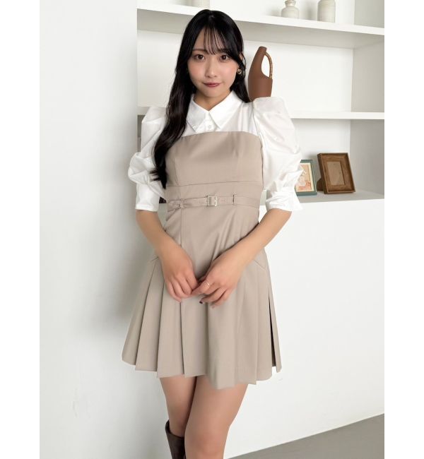 dazzlin「レイヤードシャツミニワンピース」|ワンピース|