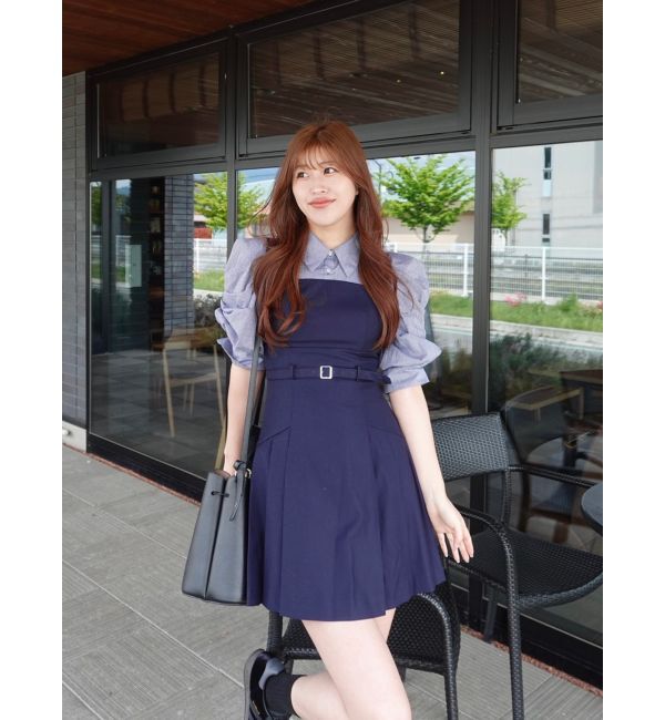 dazzlin「レイヤードシャツミニワンピース」|ワンピース|