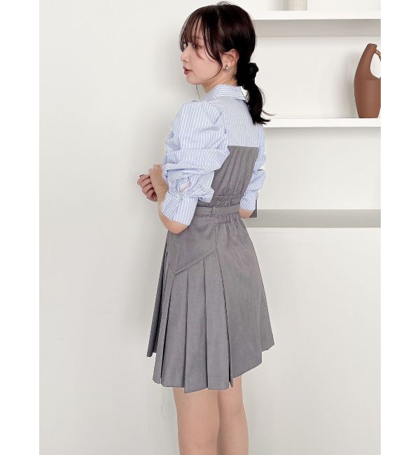 dazzlin「レイヤードシャツミニワンピース」|ワンピース|