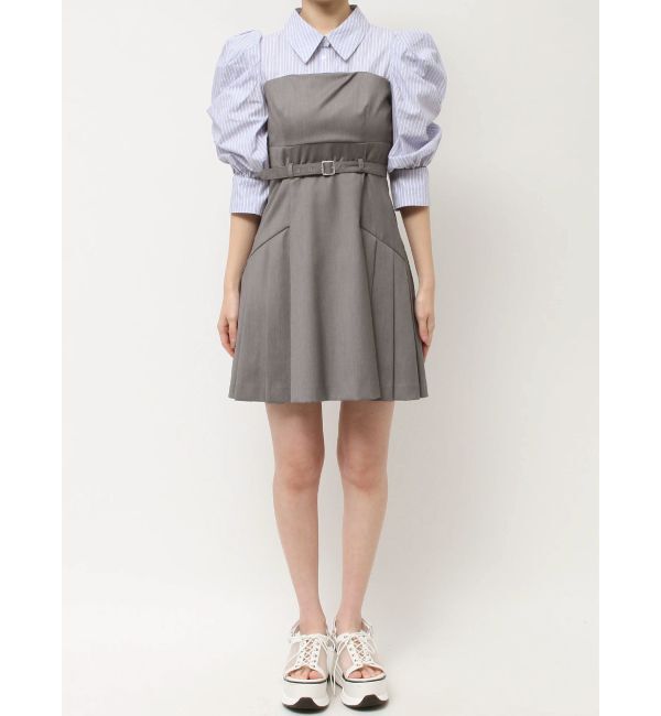 dazzlin「レイヤードシャツミニワンピース」|ワンピース|