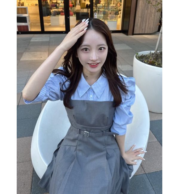 dazzlin「レイヤードシャツミニワンピース」|ワンピース|