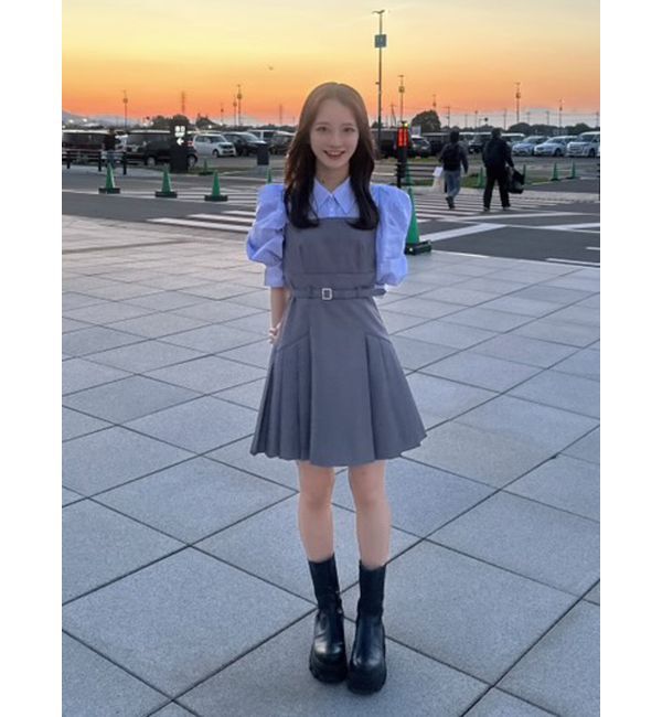 dazzlin「レイヤードシャツミニワンピース」|ワンピース|