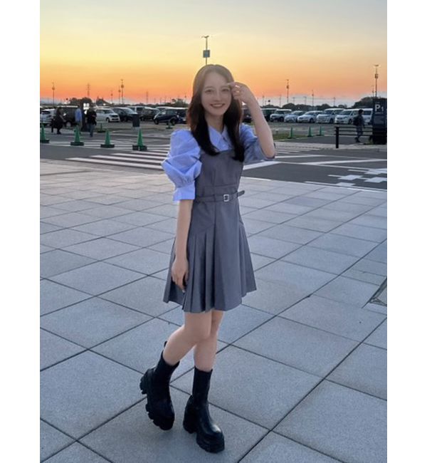 dazzlin「レイヤードシャツミニワンピース」|ワンピース|