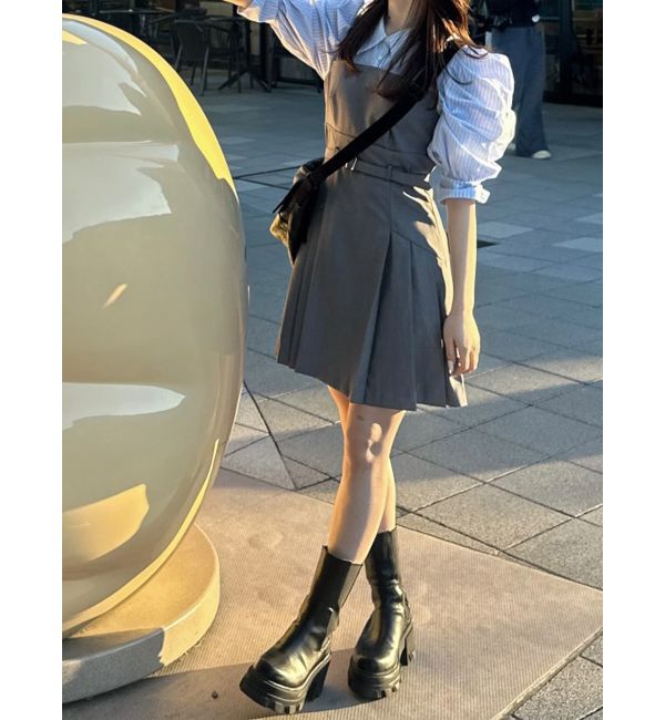 dazzlin「レイヤードシャツミニワンピース」|ワンピース|