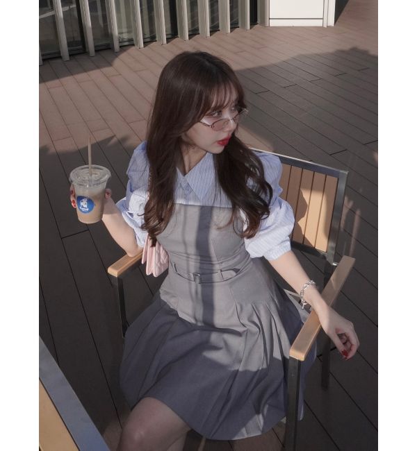 dazzlin「レイヤードシャツミニワンピース」|ワンピース|