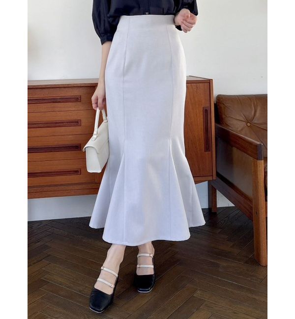 dazzlin「ハイウエストアソートナロースカートⅡ」|スカート|ブルー