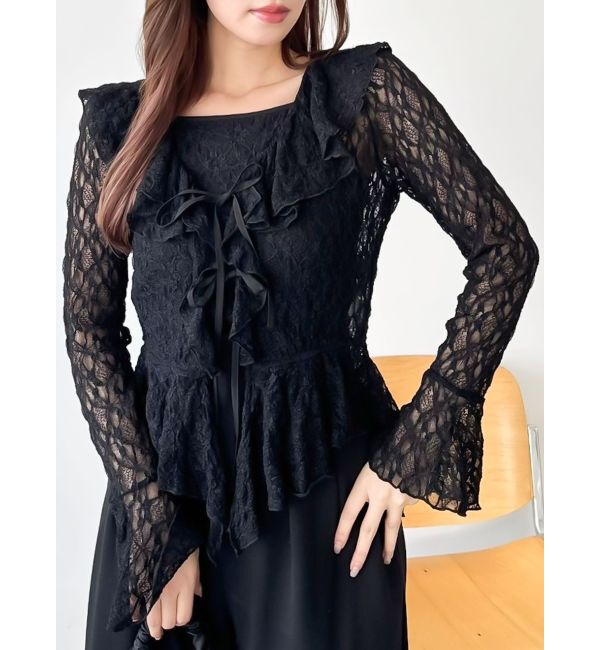 dazzlin「ラッフルヘムレースアンサンブル」|Tシャツ・カットソー|