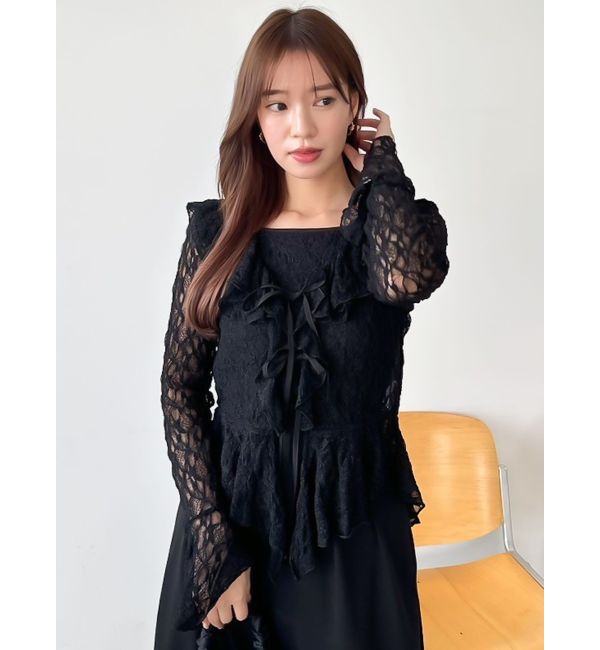 dazzlin「ラッフルヘムレースアンサンブル」|Tシャツ・カットソー|