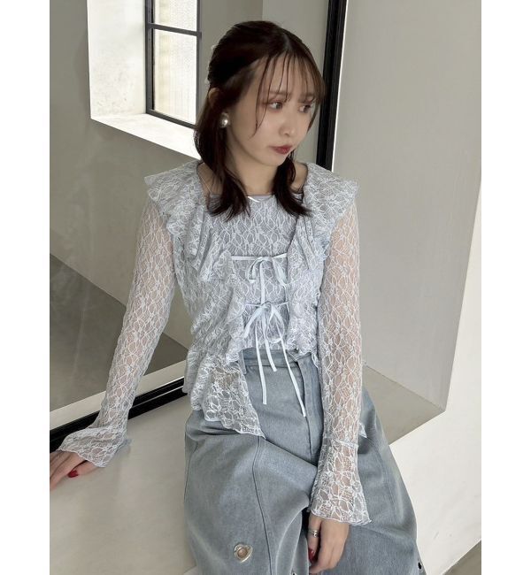 dazzlin「ラッフルヘムレースアンサンブル」|Tシャツ・カットソー|