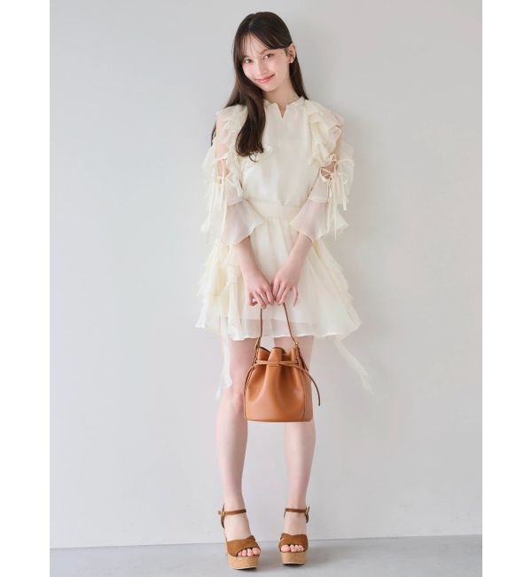 dazzlin「【セットアップ対応】シアーフルイドフリルミニスカート」|スカート|