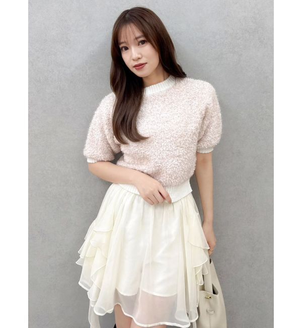 dazzlin「【セットアップ対応】シアーフルイドフリルミニスカート」|スカート|