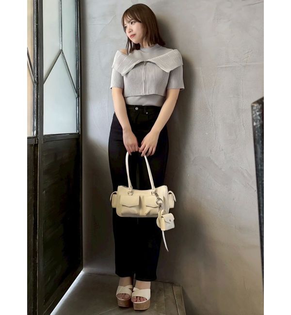 dazzlin「ビッグカラーレイヤードリブニット」|ニット・セーター|