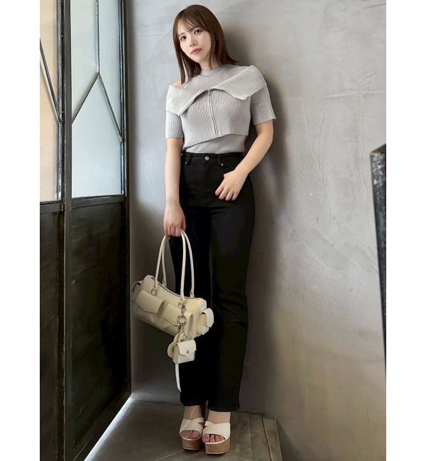 dazzlin「ビッグカラーレイヤードリブニット」|ニット・セーター|