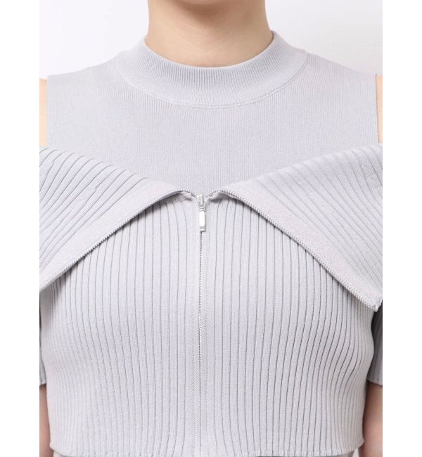 dazzlin「ビッグカラーレイヤードリブニット」|ニット・セーター|